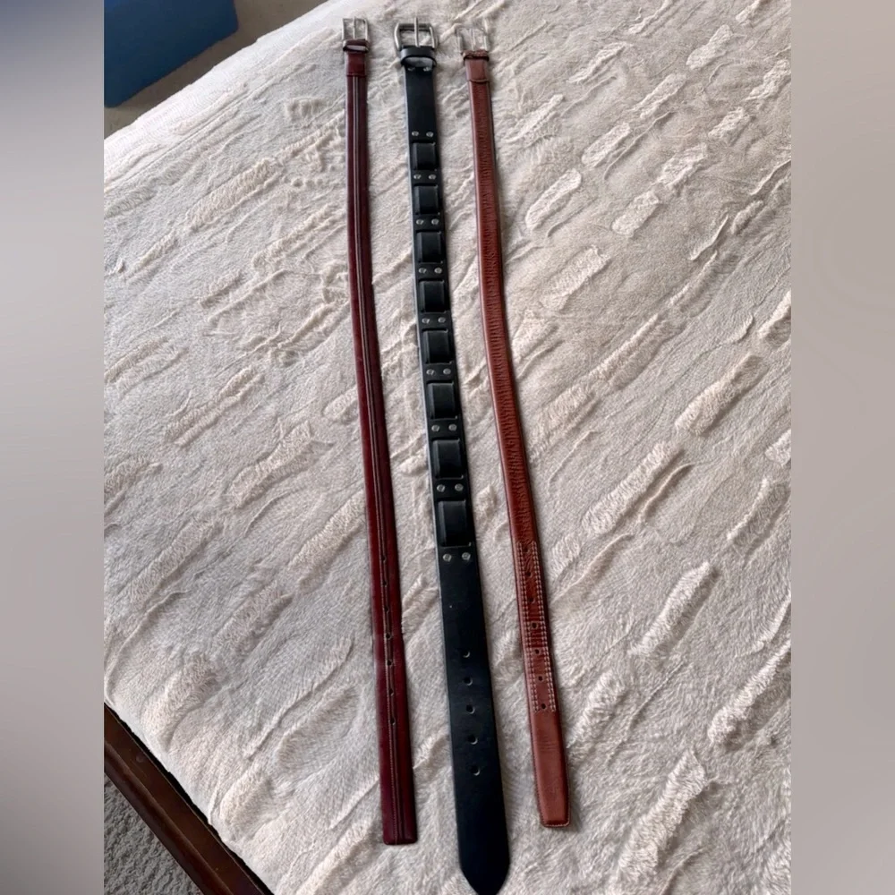 Men’s 3 Leather Belt Bundle
